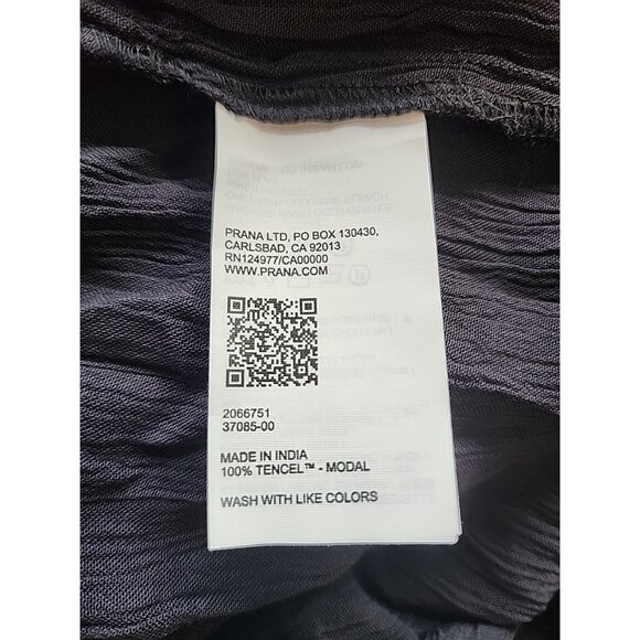 Prana Fernie Wide Leg Jumpsuit Black Modal Beach Flowy Womens Size X‎ Large NWT - Picture 4 of 5